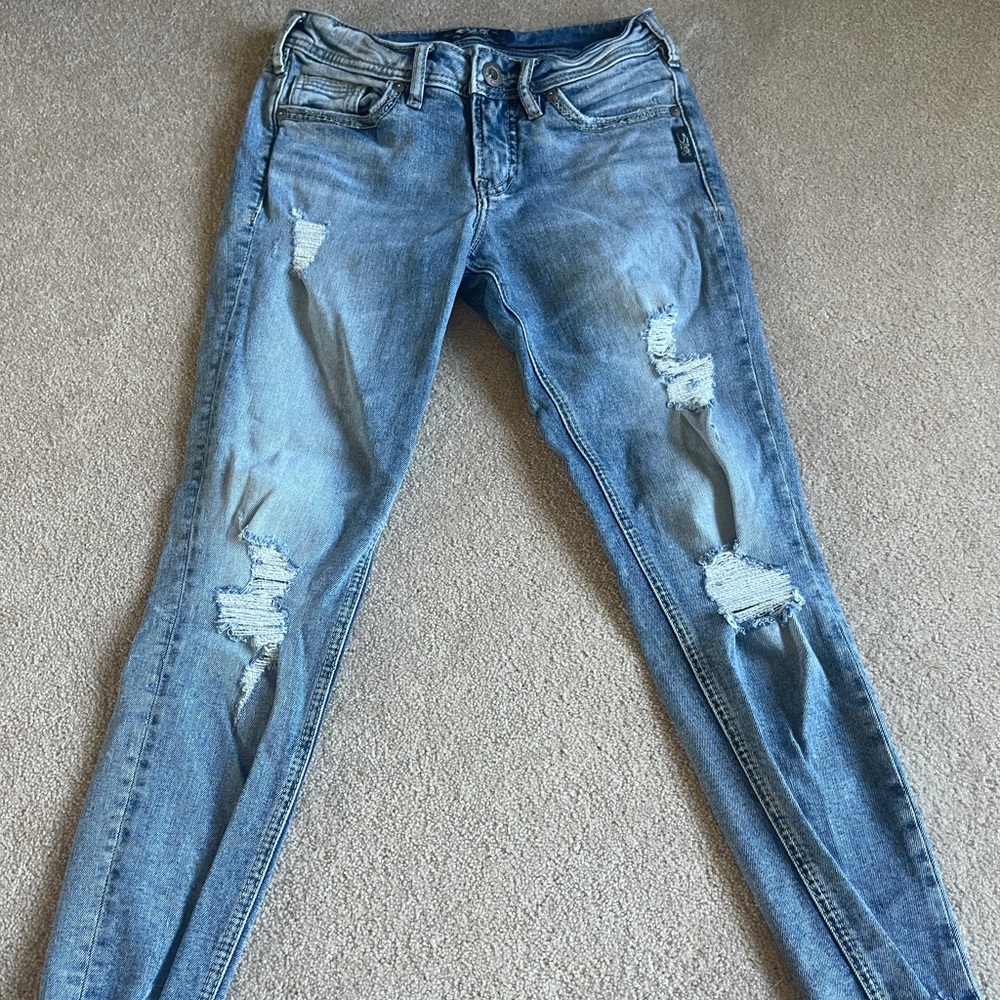 Silver Ankle Skinny